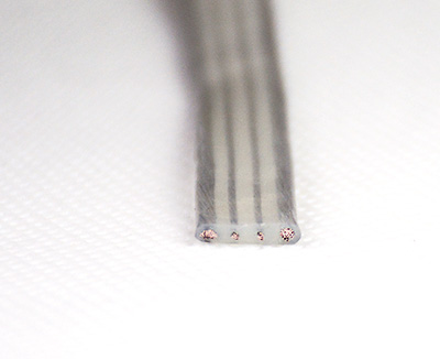 4 Core Transparent Silicone Rubber Flat Cable