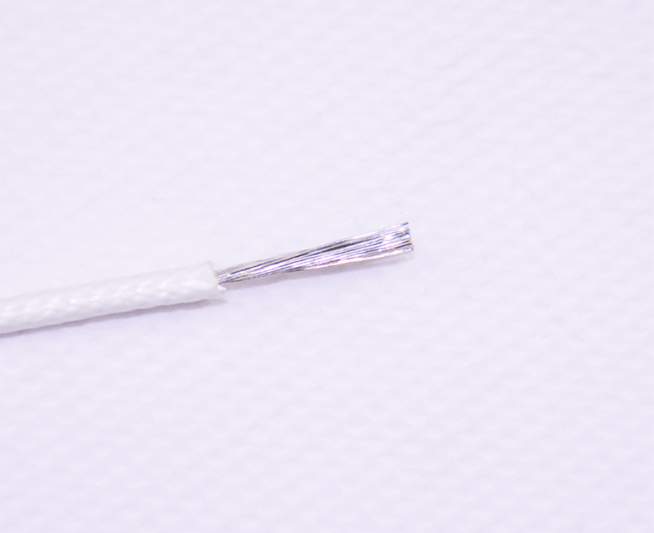 1-200PQ030431E Fiberglass Braided 0.75mm2 Silicone Rubber Coated Insulated Wire 1